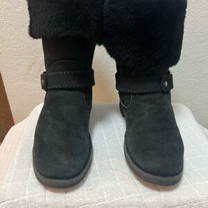 UGG Black Fur-Lined Boots